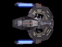 Top view of Saber-class starship